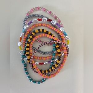 Colorful Beaded Bracelets Set